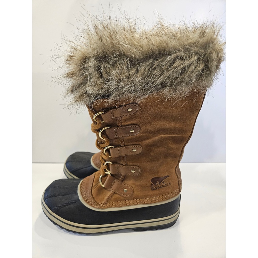 Sorel Joan of Arctic‎ Waterproof Winter Boots Faux Fur Tan Womens Size 9